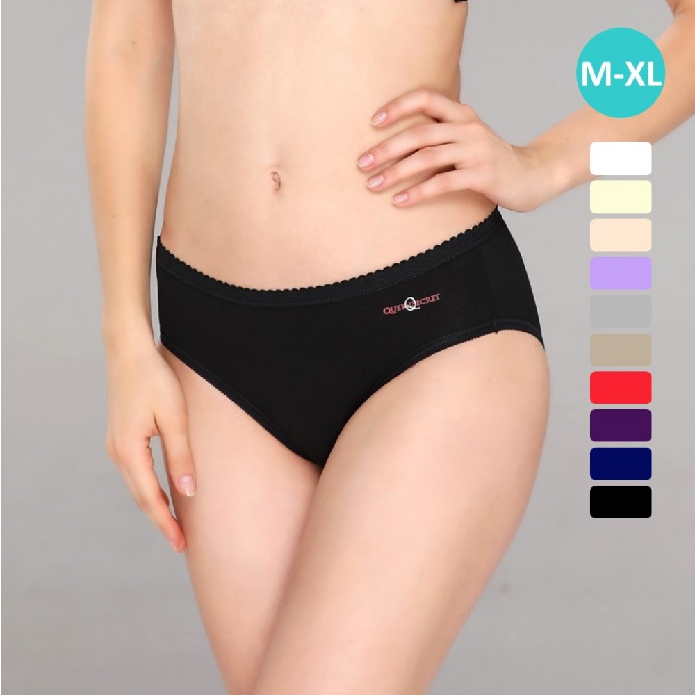 [In Stock]  Women Cotton Hipster Brief 1102 - Black