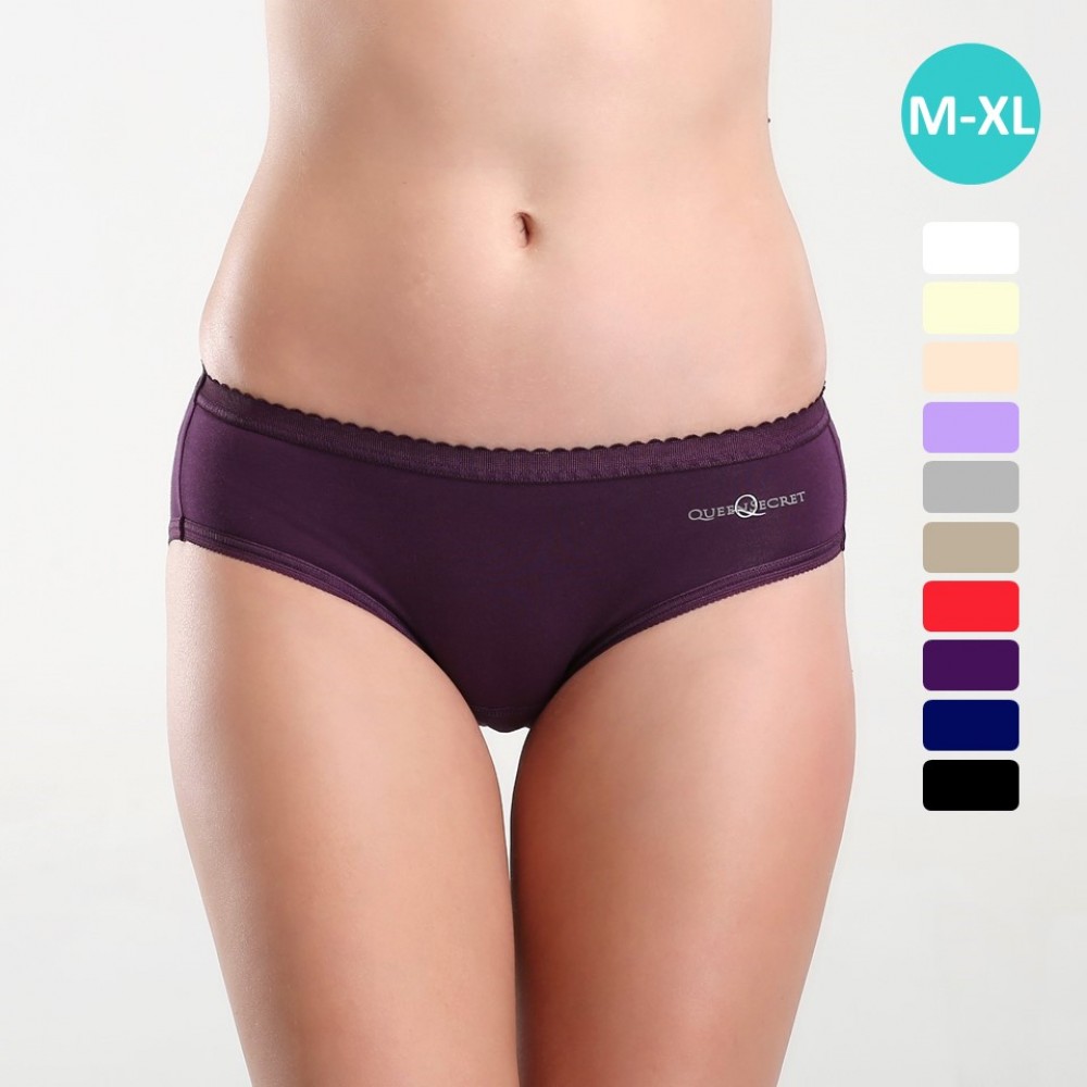 [現貨] 女裝 棉質低腰內褲 1102 - 深紫色