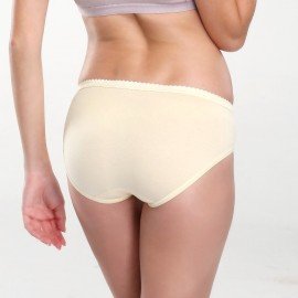 [現貨]  女裝 棉質低腰內褲 1102 - 淺黃色