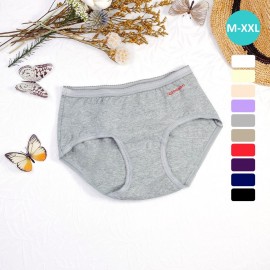 [現貨]  女裝 棉質中腰內褲 1103 - 灰色