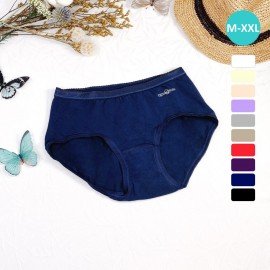 [現貨]  女裝 棉質中腰內褲 1103 - 深藍色