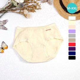 [現貨]  女裝 棉質中腰內褲 1103 - 淺黃色
