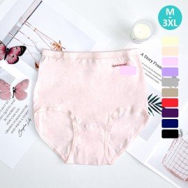 [現貨]  女裝 棉質高腰內褲 1104 - 粉紅色