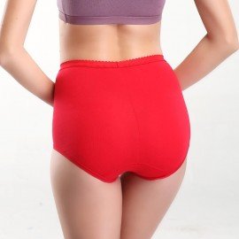 [現貨]  女裝 棉質高腰內褲 1104 - 紅色