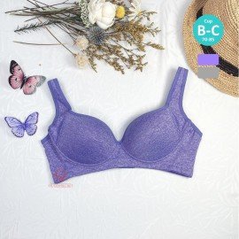 [現貨]  無鋼圈素面胸圍 - 紫色