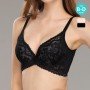 [現貨]  蕾絲深 V 鋼圈胸圍 - 黑色     [配褲須加購]