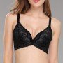 [現貨]  蕾絲深 V 鋼圈胸圍 - 黑色     [配褲須加購]