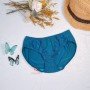 [現貨] 蕾絲軟鋼圈胸圍配襯褲 - 藍色