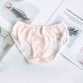 [現貨]  蕾絲軟鋼圈胸圍配襯褲 - 膚色