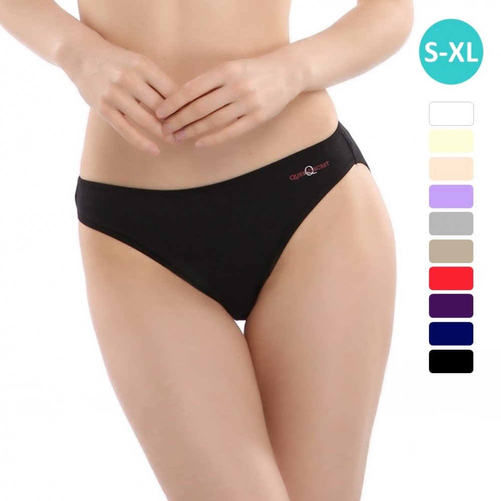 [現貨]  女裝 2件入 棉質低腰內褲 2270 - 黑色