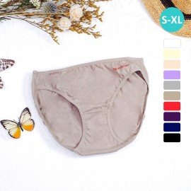 [現貨]  女裝 2件入 棉質低腰內褲 2270 - 可可色