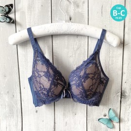 [In Stock]  Soft-wired Lace Bra - Purple