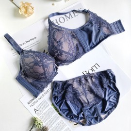 [In Stock]  Soft-wired Lace Bra - Purple