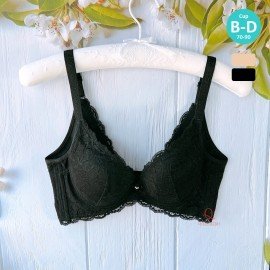[現貨]  蕾絲鋼圈胸圍 - 黑色