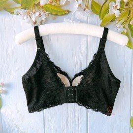 [現貨]  蕾絲鋼圈胸圍 - 黑色