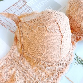 [In Stock]  Lace Soft-Wired Bra - Skin