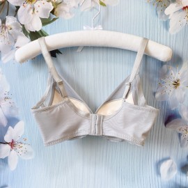 [Pre-Order]  Lace Wire Push-Up Bra - Grey