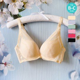 [預購]  深低脊心深V柔紗Push Up胸圍 - 膚色     [配褲須加購]