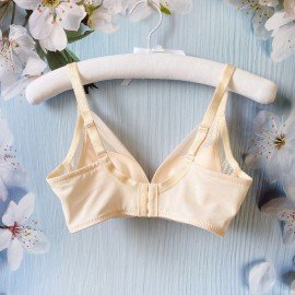 [預購]  深低脊心深V柔紗Push Up胸圍 - 膚色     [配褲須加購]