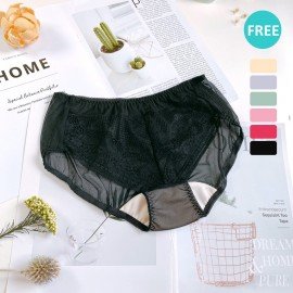 [預購]  深低脊心深V柔紗Push Up胸圍配襯褲 - 黑色