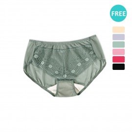 [預購]  深低脊心深V柔紗Push Up胸圍配襯褲 - 綠色