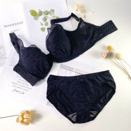 [現貨]  蕾絲鋼圈絲棉薄杯胸圍 - 黑色     [配褲須加購]