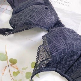 [現貨]  蕾絲鋼圈絲棉薄杯胸圍 - 黑色     [配褲須加購]