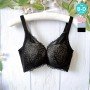 [現貨]  透氣棉蕾絲集中包覆型胸圍 - 黑色     [配褲須加購]