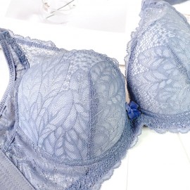 [In Stock]  Soft-wired Lace Bra - Blue