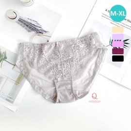 [現貨]  蕾絲軟鋼圈碳纖維胸圍配襯褲 - 芋色