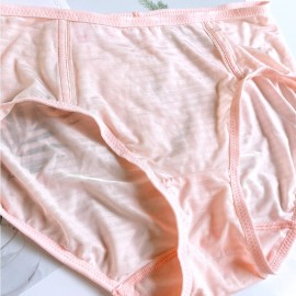 [現貨]  素面涼感透氣胸圍配襯褲 - 粉紅色