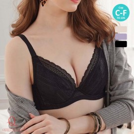[Pre-Order]  Lace Wired-bra - Black