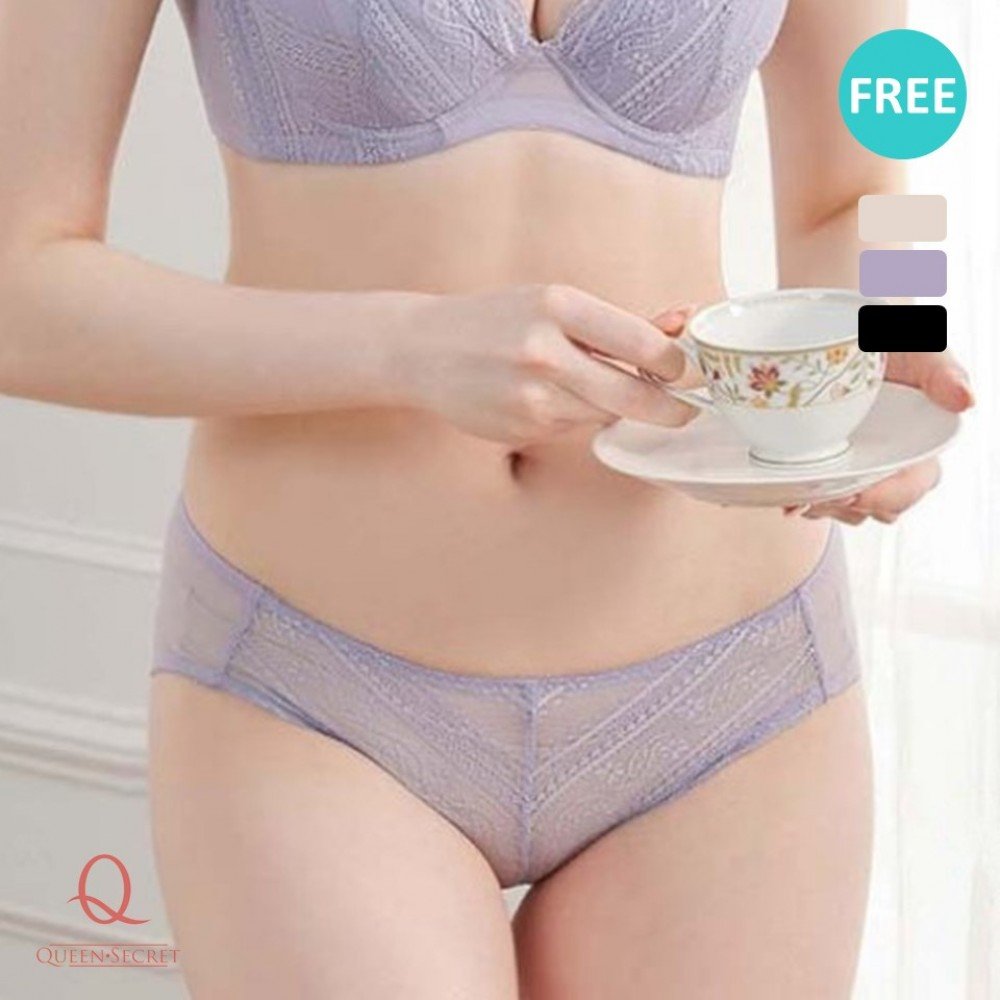 [預購] 隱月牙提托 機能型鋼圈胸圍配褲 - 紫色