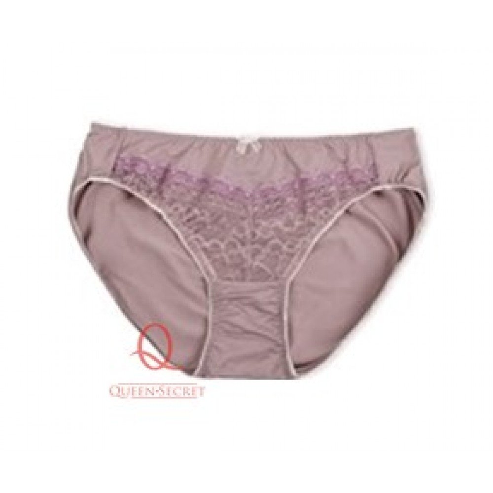 [預購]  蕾絲鋼圈胸圍配襯褲 - 芋色