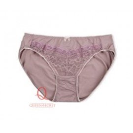 [預購]  蕾絲鋼圈胸圍配襯褲 - 芋色