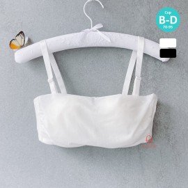 [預購]  薄紗鋼圈可拆式肩帶胸圍 - 白色