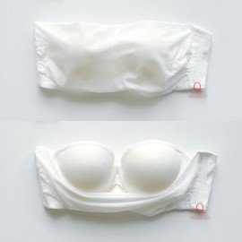 [預購]  薄紗鋼圈可拆式肩帶胸圍 - 白色