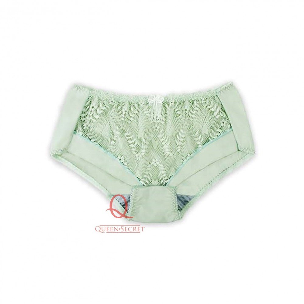 [預購]  蕾絲鋼圈胸圍配襯褲 - 淺綠色