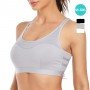 [現貨]  鏤空背扣式運動胸圍 - 灰色