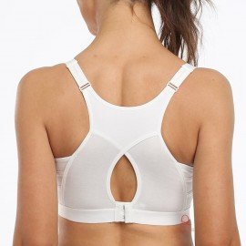 [現貨]  鏤空背扣式運動胸圍 - 白色