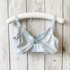 [In Stock]  Lace Push-Up Bra - Mist Blue