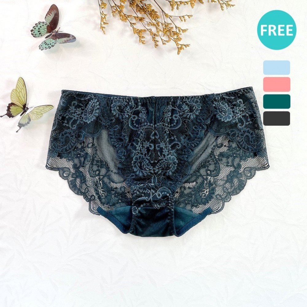 [現貨]  蕾絲 心機提托集中機能胸圍襯褲 - 綠色