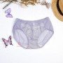[預購]  蕾絲無鋼圈深V胸圍配襯褲 - 紫色