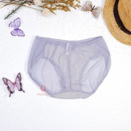 [預購]  蕾絲無鋼圈深V胸圍配襯褲 - 紫色